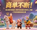 AI黑科技+西游IP=流量密码？揭秘月入10万+的爆款羊毛毡文旅MV制作秘籍