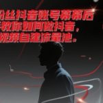 抖音千万粉丝操盘手揭秘：3步打造爆款账号，轻松月入10W+的短视频掘金术