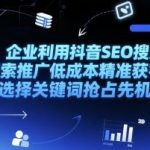 企业抖音SEO搜索推广秘籍：低成本精准获客10倍暴增，3步抢占黄金关键词