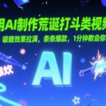 AI荒诞打斗视频终极教程：1分钟速成爆款秘籍，流量暴涨1000%的吸睛神器
