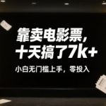 10天狂赚7000+！电影票赚钱秘籍大公开，零门槛零投资，新手也能轻松上手