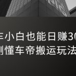 汽车小白逆袭日赚3000元！懂车帝搬运玩法实测，轻松月入10万+