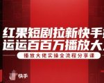 快手短剧搬运暴利玩法！红果短剧拉新日赚1000+的百万播放实操秘籍大公开