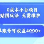 2025年最火暴利副业！0成本贴图赚钱攻略 单账号月入4000+ 新手小白轻松上手 躺赚无压力