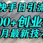 快手创业粉引流秘籍：宝妈日引500+精准流量实战攻略，轻松变现不是梦