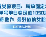 日赚1000+！私域女粉暴利项目揭秘：21元/单躺赚攻略，新手也能轻松上手