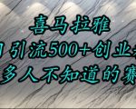喜马拉雅创业粉暴增秘籍：日引500+精准流量的小众黄金赛道