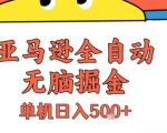 亚马逊全自动暴利项目揭秘：单机日赚5000+零门槛躺赚教程