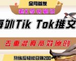 海外TIKTOK小说推文暴利项目：新手日赚500+，高转化高停留，轻松实现躺赚！