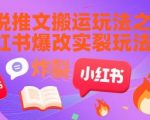 2025年最新小说推文玩法：小红书爆改实战，单月收益10W+的终极秘籍！
