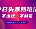 2025今日头条爆款秘籍！5.0原创玩法大公开，新手零门槛日入300+，官方认可绝不封号！