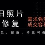 AI老照片修复暴利项目：日赚1000+零门槛教程，手把手教你轻松月入5位数！