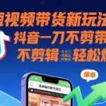 短视频带货新玩法：抖音0剪辑纯搬运秘籍，新手7天轻松爆单10000+！