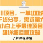 千川项目日赚1000+秘籍：小白也能轻松上手的暴利运营攻略，手把手教你接单技巧