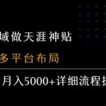 私域变现新风口：天涯神贴全平台矩阵玩法，小白轻松月入过万实战教程