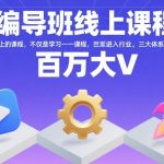 编导班线上课程7天速成秘籍：账号/内容/运营三栖体系+行业内部资源整合 新手30天暴涨百万粉实战攻略