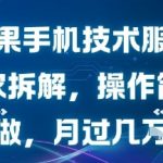 苹果手机维修暴利副业！内部拆解技术大公开 零基础日入500+ 手把手教学轻松躺赚！