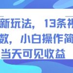 书单号暴利新玩法！13条视频狂赚5位数，小白当天见效收益，超简单操作速成秘籍！