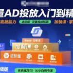 巨量AD投放终极速成宝典：零基础暴涨流量秘籍，基础+进阶+加餐课全解锁！