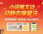 2025年8月小说推文终极爆量秘籍：动静态图片+文案组合，日入千元轻松躺赚！