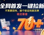 2025独家百度网盘夸克拉新暴利项目：验证码躺赚80+/小时，永久收益零门槛！