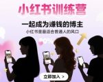 小红书训练营：7天让普通人月入过万的博主风口秘籍