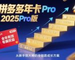2025拼多多年卡PRO版终极秘籍：五大板块从认知基础到活动玩法，引爆流量赚翻天！