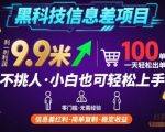 黑科技副业新风口！一单9.9元日入千元，零门槛躺赚攻略大揭秘