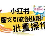 小红书高效图文引流秘籍：每日轻松吸引100+创业粉丝