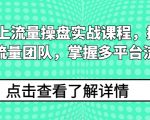 2024年线上流量操盘专家课程：构建高效流量团队与多平台流量攻略
