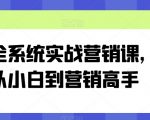 全系统营销实战课程：小白变营销大师的神奇之旅【独家揭秘】