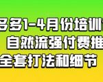 拼多多2024年春训课程：全面解析自然流量与付费推广策略，提升销量细节【实战教学】