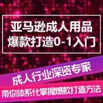 亚马逊成人用品爆款速成指南：从入门到精通，系统化掌握爆款打造流程【专家教程】