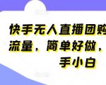 快手无人直播团购攻略：轻松吸引流量，新手小白也能快速上手【操作揭秘】