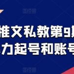 【小说推文私教第9期】揭秘推文暴力起号与账号运营！深度解析小说推广秘诀，轻松实现流量暴涨，成为推文高手！