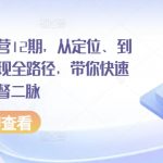 【小红书训练营12期】定位、起号、变现全路径解析！快速打通爆款任督二脉，全面掌握小红书运营精髓，轻松实现内容创作到流量变现的完美转变！