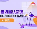 【2024抖音流量认知课】掌握流量底层逻辑，明智选择赛道！43节课全面解析抖音流量机制，助你精准定位，高效获取用户关注，实现抖音账号的快速成长！