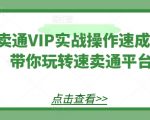 掌握速卖通VIP高级操作：实战速成班，轻松征服跨境电商