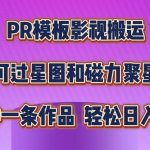 揭秘：影视搬运PR模板，轻松操作，快速过原创，星图磁力聚星全攻略，日入几张不是梦！