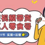 短视频带货达人教你轻松赚钱：21节全面零食带货教程，实操运营一网打尽！