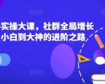 社群操盘手实操大课：小白快速进化为成交高手，掌握社群全局增长策略