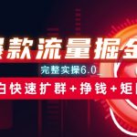 掌握流量变现秘籍：小白也能快速上手扩群、赚钱与矩阵策略的6.0实操宝典【独家揭秘】