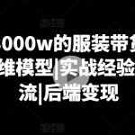 打造月入3000万的直播带货攻略，揭秘服装销售顶级思维模型与实操技巧，掌握暴力引流秘诀及后端变现策略