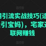 掌握互联网引流秘诀：轻松吸引微商宝妈群体，实现宅家在线致富