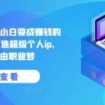 成为赚钱创业博主终极指南：零基础小白变身超级个人IP，迈向自由职业梦想之路
