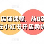 打造小红书开店达人：零基础快速掌握小红书店铺运营全攻略