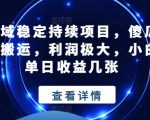 私域流量稳定赚钱攻略：傻瓜式搬运技术，小白也可日入数千，利润丰厚揭秘