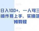 单号日赚100+，轻松上手，实操落地保姆级教程大揭秘