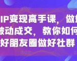 打造顶级私域IP：掌握变现高手课，实现被动成交，轻松玩转朋友圈与社群运营