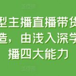 直播带货运营全攻略：零基础到高手，全方位掌握主播必备四大核心能力